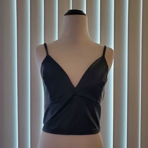 Leather Crop Top